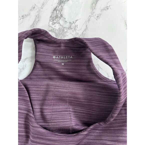 ATHLETA Crop Bra Sports Bra Burgundy Dark Pink Purple Pullover Size M - Picture 6 of 15
